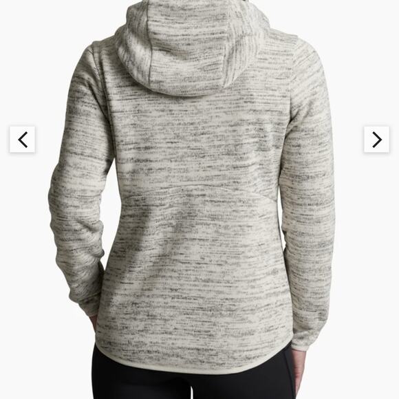 Kuhl Fleece Jacket Womens Small Light Gray Ascendyr Hooded Hiking Full Zip Gorp - Picture 3 of 14
